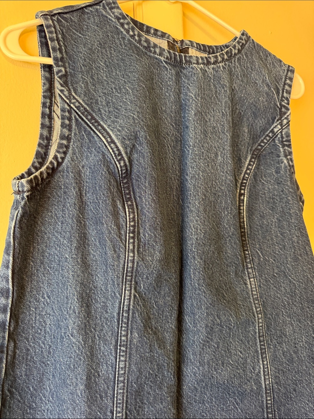 Abercrombie & Fitch Dark Blue Sleeveless Denim Mini Dress - Picture 2 of 7